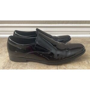 Steve Madden Mens Hikick Slip On Formal Loafer Shoes, Black Patent, US 12